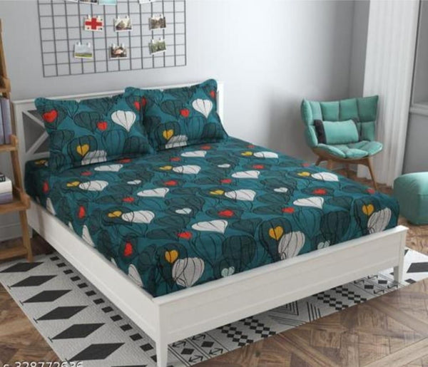 Round Elastic Fitted Double Bed Bedsheet