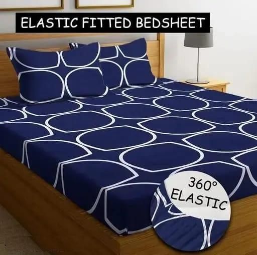 Round Elastic Fitted Double Bed Bedsheet